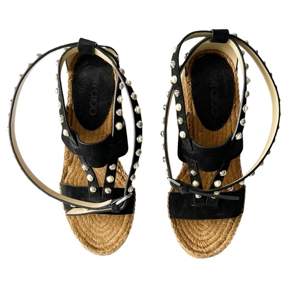 Jimmy Choo Danica 80mm Espadrille Wedge Sandal | 37 (7) - Picture 6 of 14